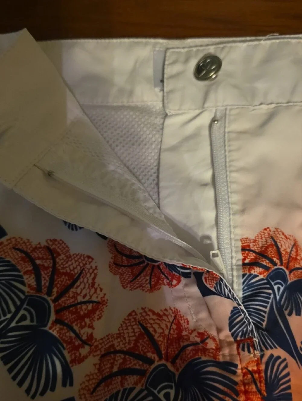 Daily Sports White to Red Ombre Floral A-Line Skort